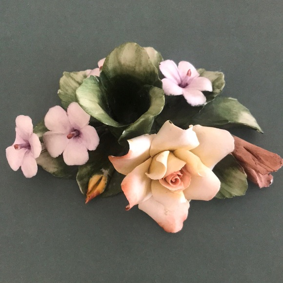 Other - Capodimonte Porcelain Floral Candleholder